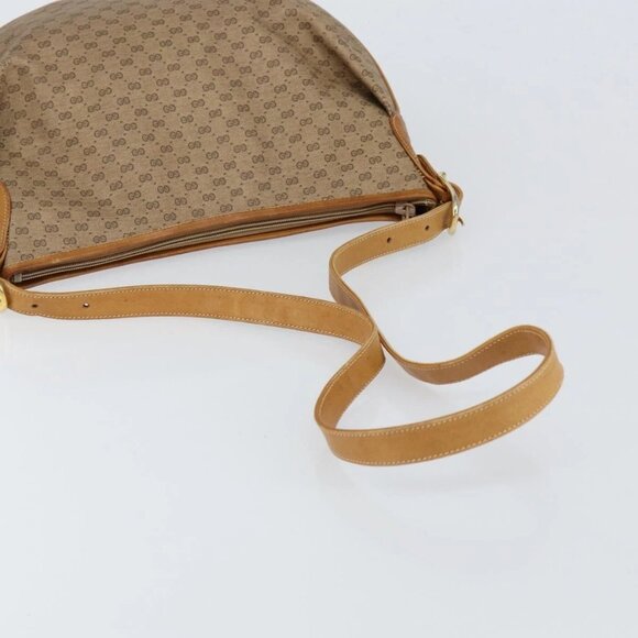 GUCCI Micro GG Supreme Shoulder Bag PVC Beige Gold 001 256 1324 Auth BA7242 - Picture 8 of 16
